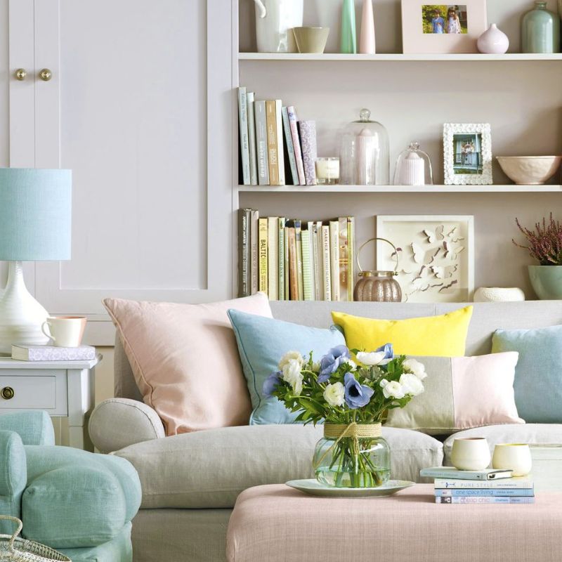 9. Pastel Colors In Living Room 