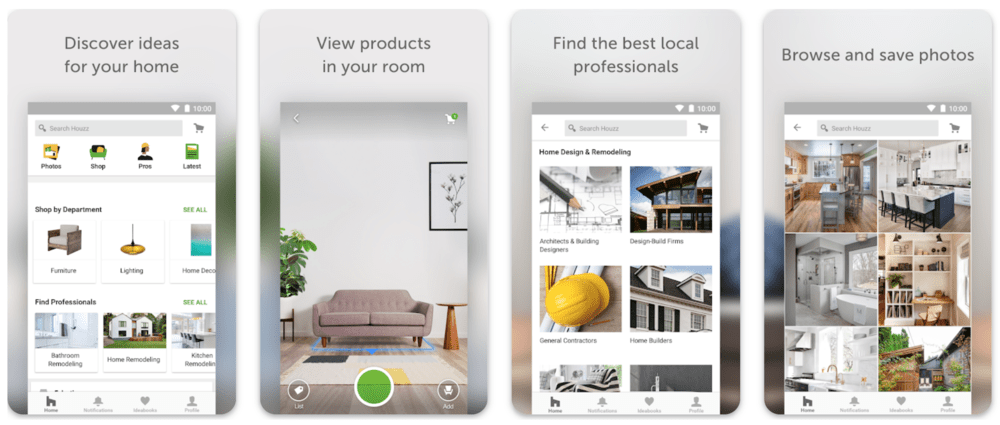 houzz app screenshots