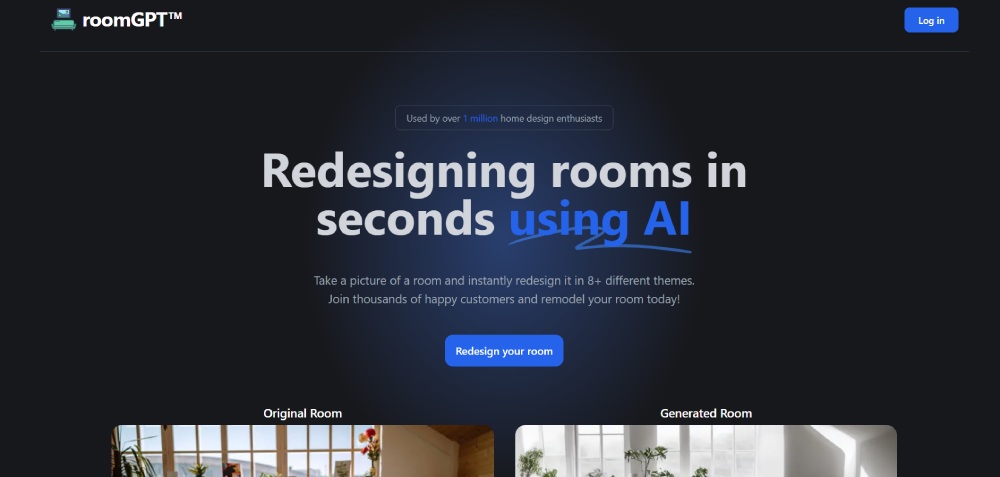 roomgpt landing page