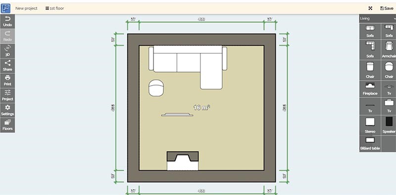 Floor Plan Creator home page