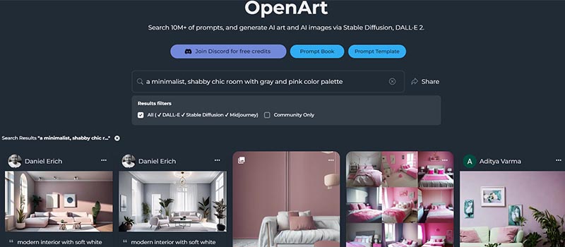 OpenArt home page