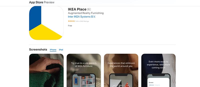 Ikea place screenshot