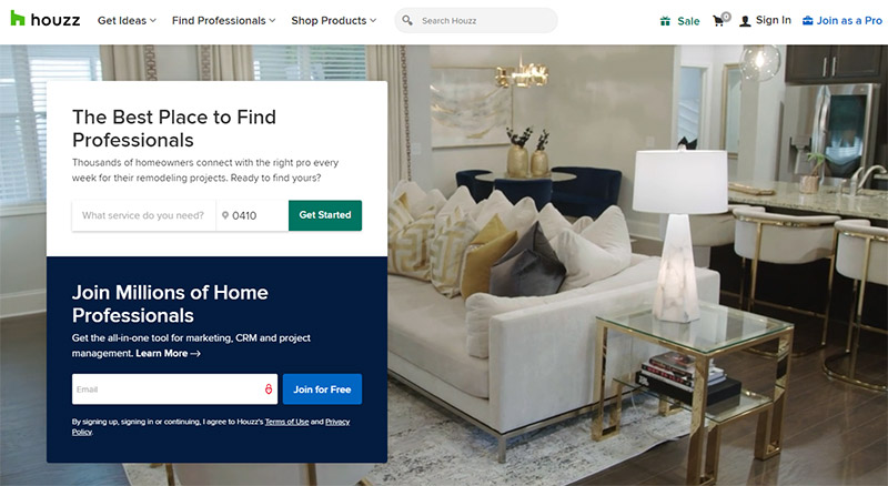 houzz home page