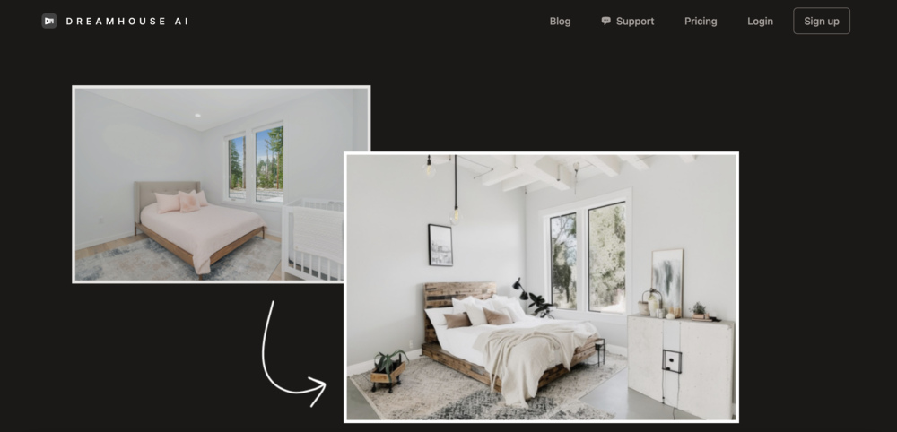 dreamhouse ai landing page screenshot