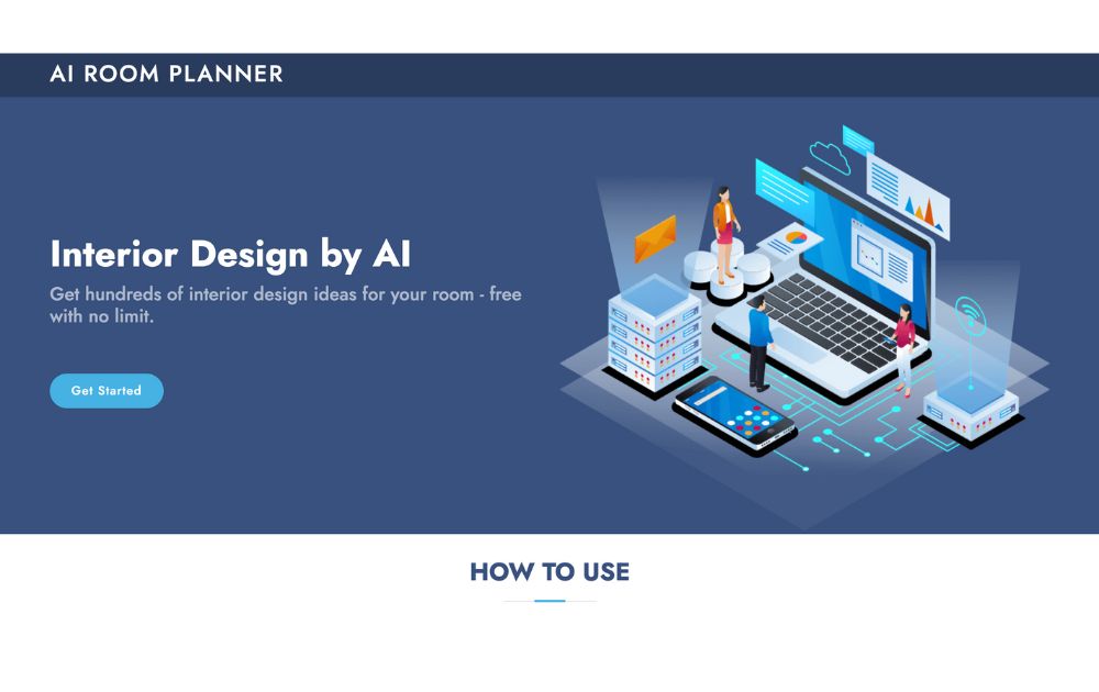 AI Room Planner website screenshot