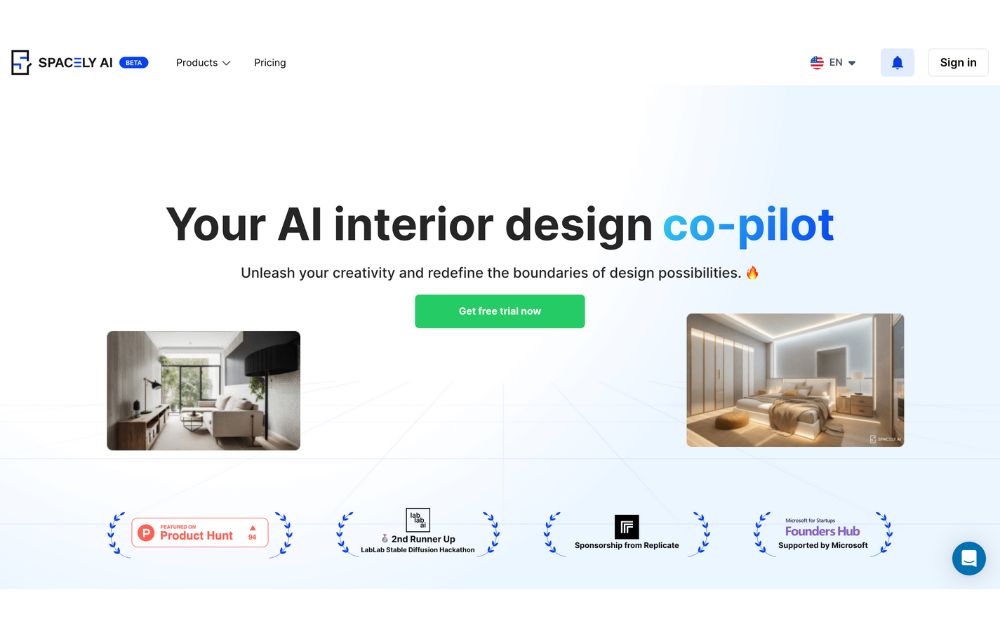 Spacely AI website screenshot