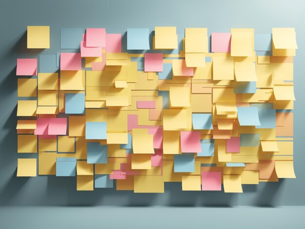 sticky note wall decoration